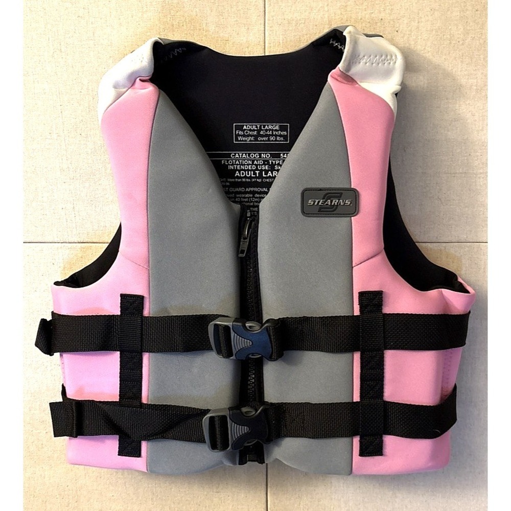 Stearns Adult Life Vest PFD - Pink and Gray